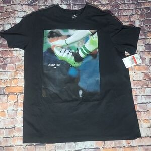 Nike Black and Blue Graphic Tee